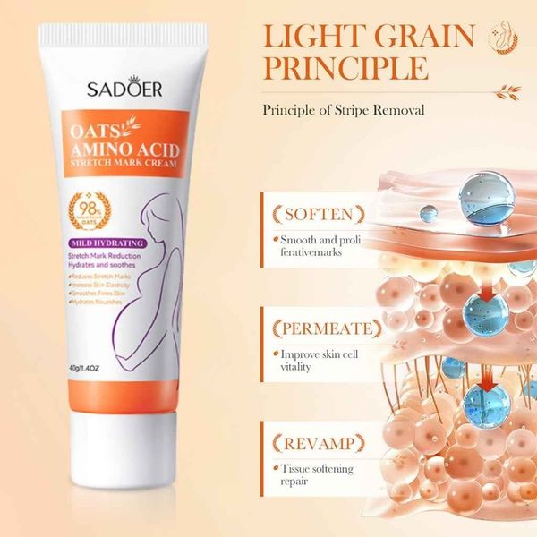 کرم ترمیم کننده استرچ مارک سادور حاوی جو دوسر و آمینو اسید وزن 40 گرم SADO