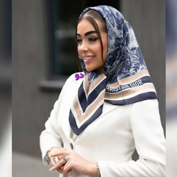 روسری نخی دور دوخت