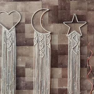 خرید اینترنتی مجموعه سه عددی دیوار کوب مکرومه بافی