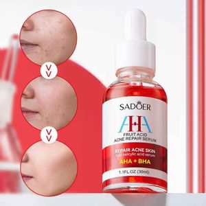 خرید انلاین سرم صورت ترمیم‌کننده پوست و کوچک‌کننده منافذ سادور مدل AHA + BHA
