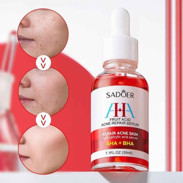 سرم صورت ترمیم‌کننده پوست و کوچک‌کننده منافذ سادور مدل AHA + BHA