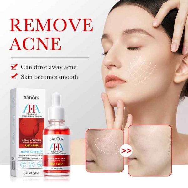 سرم صورت ترمیم‌کننده پوست و کوچک‌کننده منافذ سادور مدل AHA + BHA