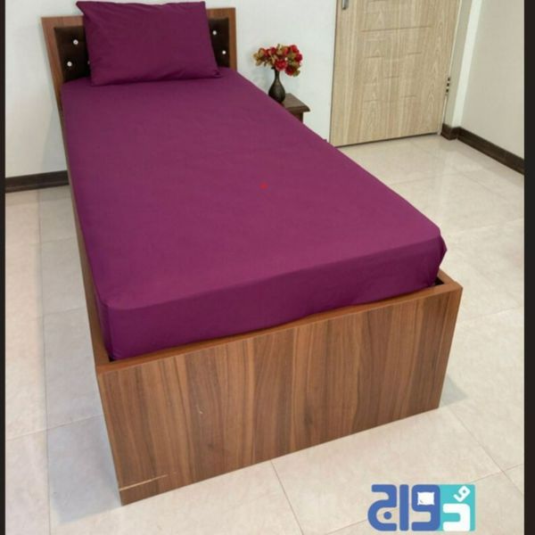 روتختی تک نفره کشدار ساده بادمجونی