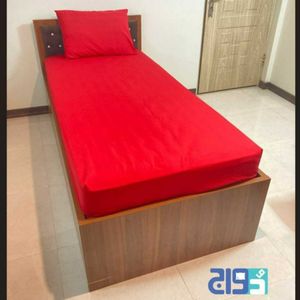 خرید آنلاین روتختی تک نفره کشدار ساده تک نفره قرمز