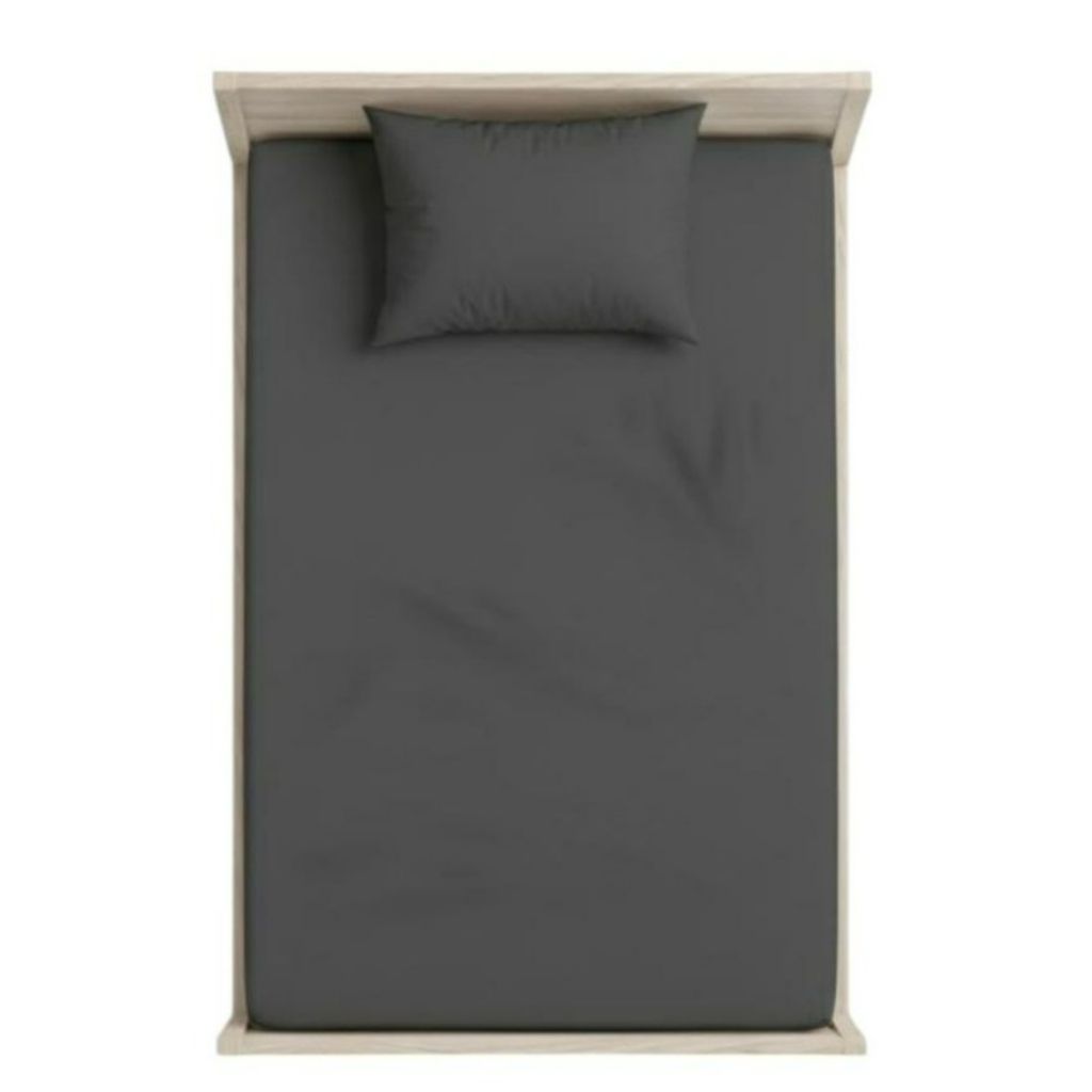 خرید انلاین روتختی تک نفره کشدار ساده طوسی