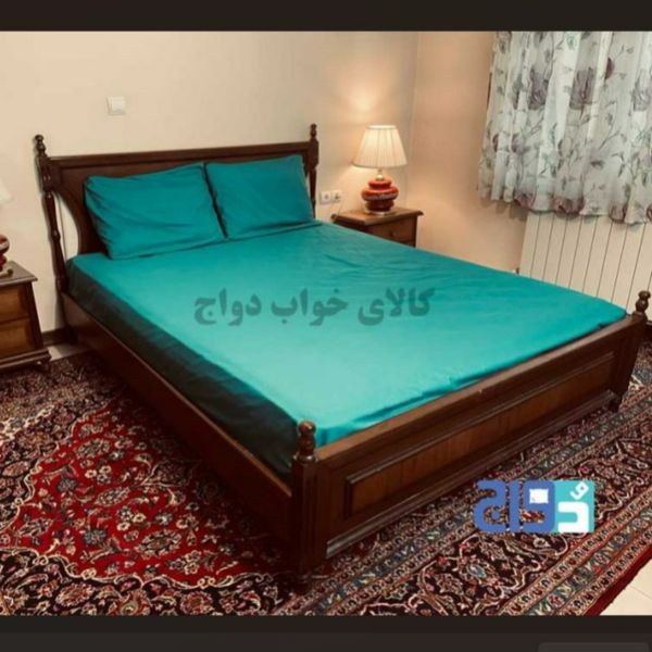 روتختی دونفره عرض 180 کشدار ساده رنگ سبز