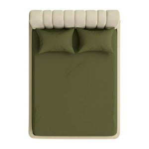 روتختی دونفره عرض 180 کشدار ساده رنگ سبز