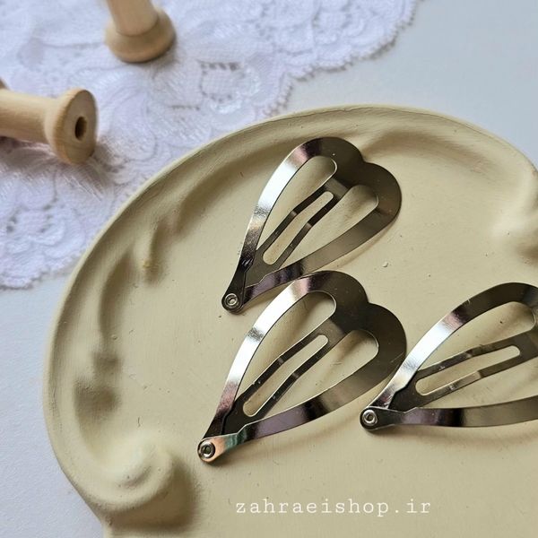 گیره تق تقی مدل قلب 4 و نیم سانت