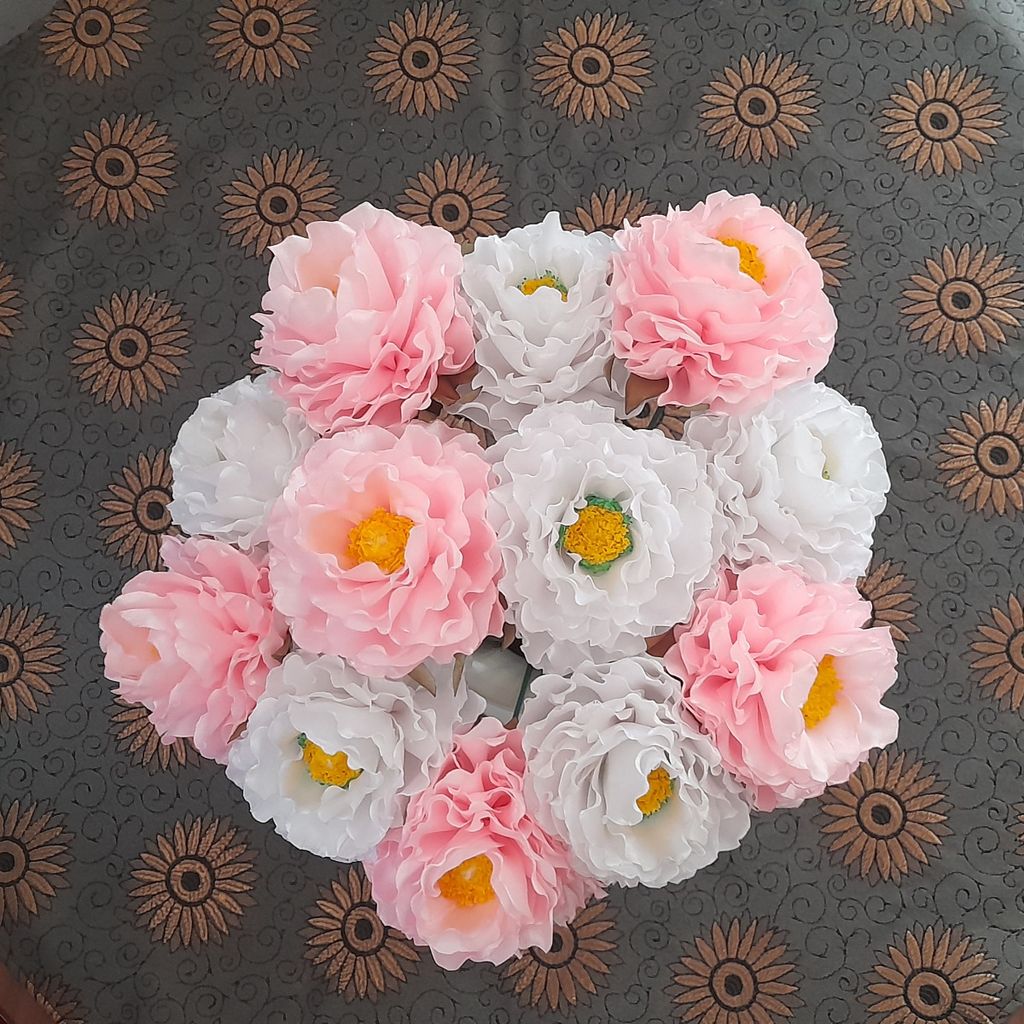 خرید انلاین گل مصنوعی مدل پیونی 6 عددی