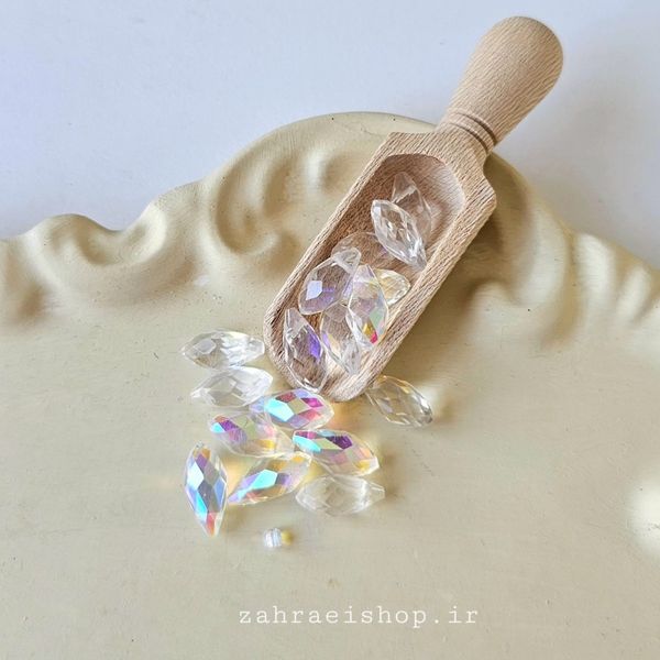 بسته 20 عددی کریستال اشکی سوراخ دار