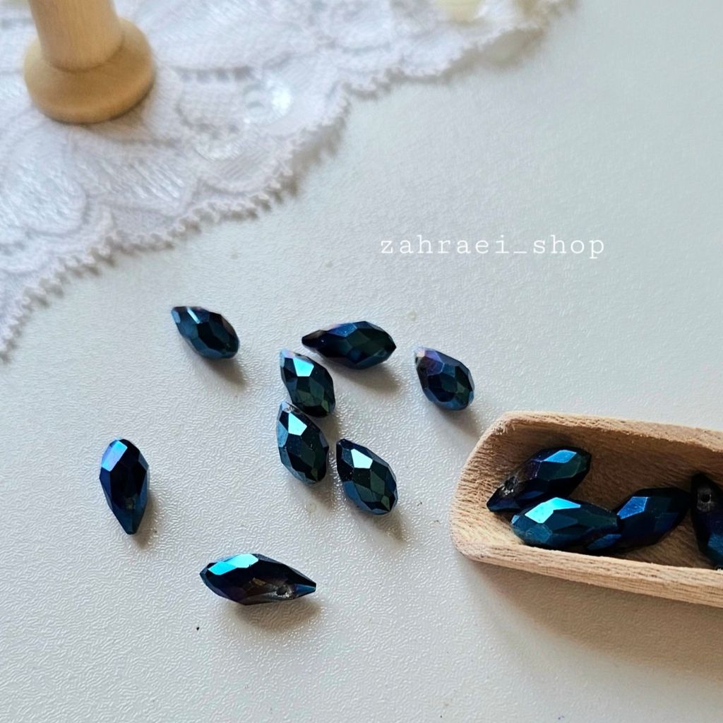 قیمت بسته 20 عددی کریستال اشکی سوراخ دار