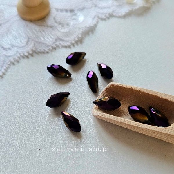 بسته 20 عددی کریستال اشکی سوراخ دار