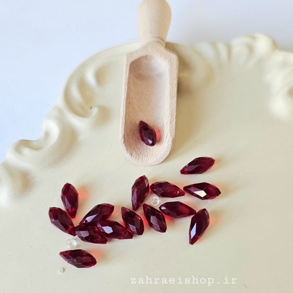 بسته 20 عددی کریستال اشکی سوراخ دار