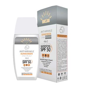 خرید انلاین کرم ضدآفتاب و ضدچروک بی رنگ هپسان SPF50 فیوژن واتر محافظ UVA ،UVB و +++PA