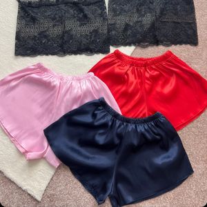 فروش اینترنتی تاپ شلوارک ساتن گیپوری