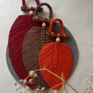 قیمت ست سه عددی برگ مکرومه طرح آنا