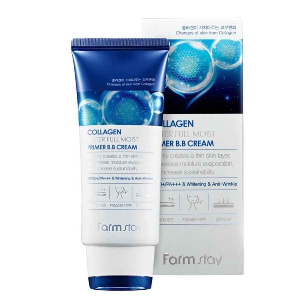 مشخصات بی بی کرم پرایمر فارم استی حاوی کلاژن SPF 50 وزن 50 گرم اورجینال کره ای