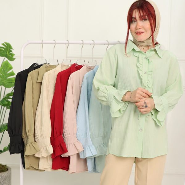 شومیز ایوا یقه چین زنانه