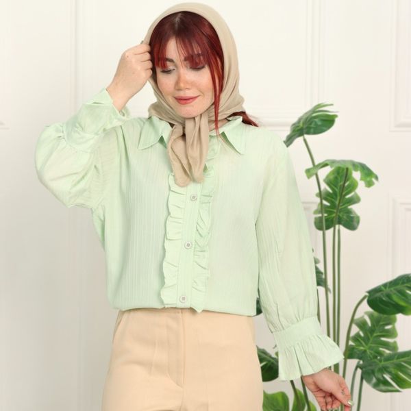 شومیز ایوا یقه چین زنانه
