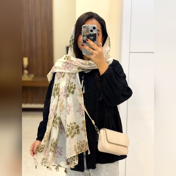 شال وارداتی نخ پنبه چهارفصل