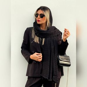 قیمت ارزان شال مشکی برشکا دوردانتل وارداتی