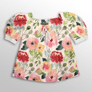 قیمت پارچه لباسی طرح دار پارچه الف مدل کرپ بوگاتی طرح گلدار کد4011547