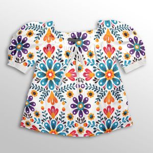 خرید انلاین پارچه لباسی طرح دار پارچه الف مدل کرپ بوگاتی طرح گلدار کد 4011557
