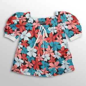 فروش اینترنتی پارچه لباسی طرح دار پارچه الف مدل کرپ بوگاتی طرح گلدار کد 4011562