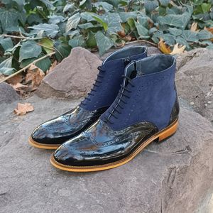 قیمت ارزان نیم بوت مردانه مجلسی چرم طبیعی دستدوز ریچموند ورنی اشبالت