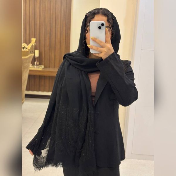 شال دانتل مشکی برشکا وارداتی