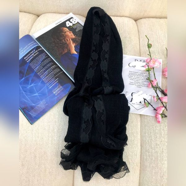 شال دانتل مشکی برشکا وارداتی
