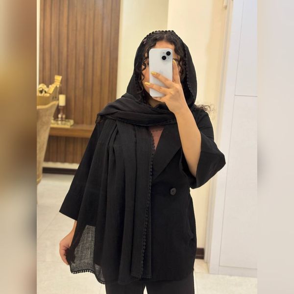 شال دانتل مشکی برشکا وارداتی