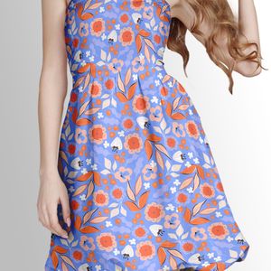 فروش اینترنتی پارچه لباسی طرح دار پارچه الف مدل کرپ بوگاتی طرح گلدار کد 4011581