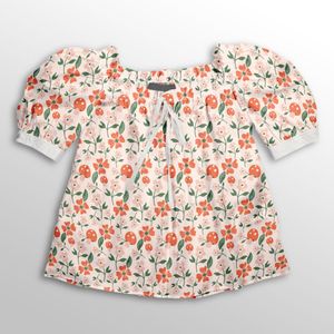 خرید اینترنتی پارچه لباسی طرح دار پارچه الف مدل کرپ بوگاتی طرح گلدار کد 4011600