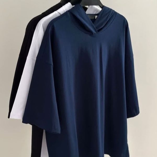 تیشرت کلاه دار باکسی basic