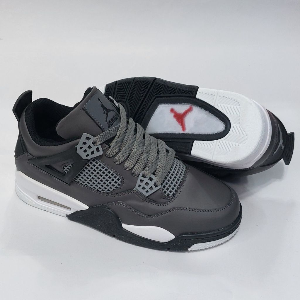 خرید اینترنتی کتونی نایک جردن 4 طوسی Nike Jordan 4 بسیار با کیفیت