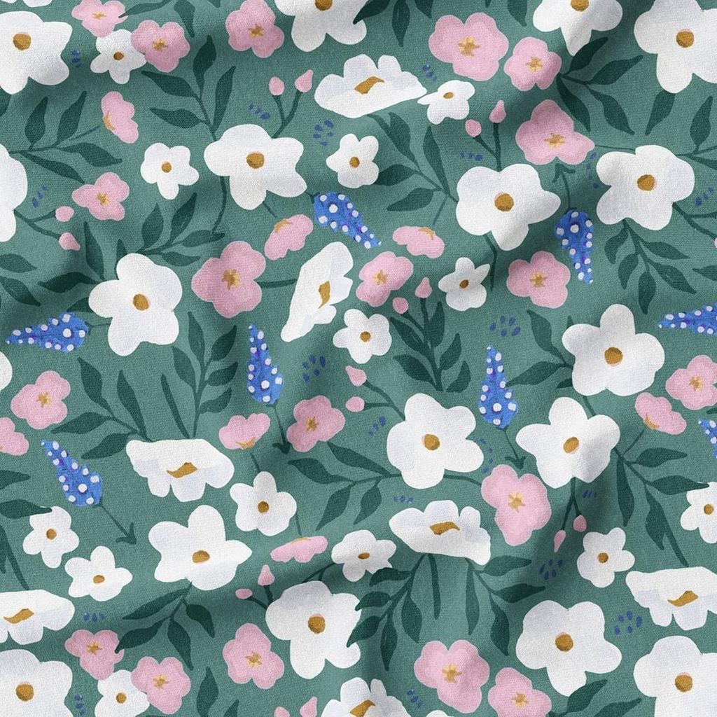 خرید آنلاین پارچه لباسی طرح دار پارچه الف مدل کرپ بوگاتی طرح گلدار کد 4011611