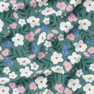 پارچه لباسی طرح دار پارچه الف مدل کرپ بوگاتی طرح گلدار کد 4011611