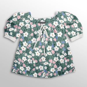 خرید اینترنتی پارچه لباسی طرح دار پارچه الف مدل کرپ بوگاتی طرح گلدار کد 4011611