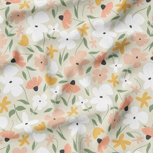 پارچه لباسی طرح دار پارچه الف مدل کرپ بوگاتی طرح گلدار کد 4011613