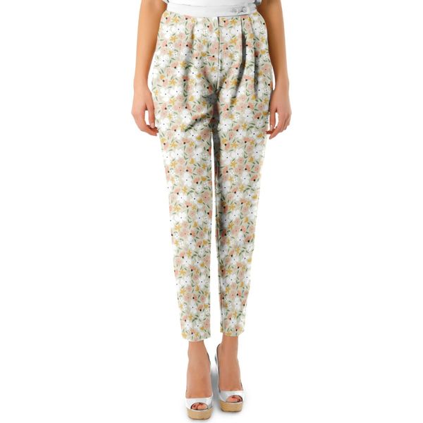 پارچه لباسی طرح دار پارچه الف مدل کرپ بوگاتی طرح گلدار کد 4011613