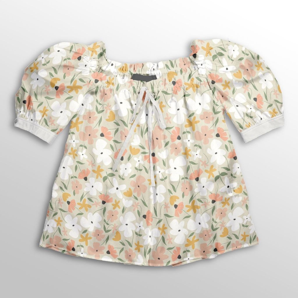 خرید انلاین پارچه لباسی طرح دار پارچه الف مدل کرپ بوگاتی طرح گلدار کد 4011613