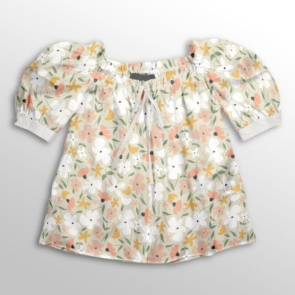 پارچه لباسی طرح دار پارچه الف مدل کرپ بوگاتی طرح گلدار کد 4011613