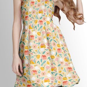 فروش اینترنتی پارچه لباسی طرح دار پارچه الف مدل کرپ بوگاتی طرح گلدار کد 4011624