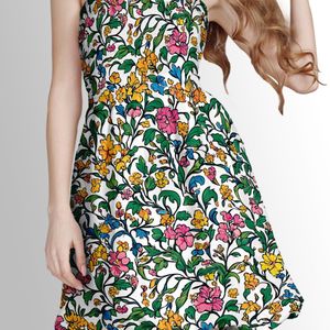 خرید آنلاین پارچه لباسی طرح دار پارچه الف مدل کرپ بوگاتی طرح گلدار کد 4011630