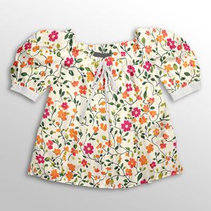 خرید آنلاین پارچه لباسی طرح دار پارچه الف مدل کرپ بوگاتی طرح گلدار کد 4011631