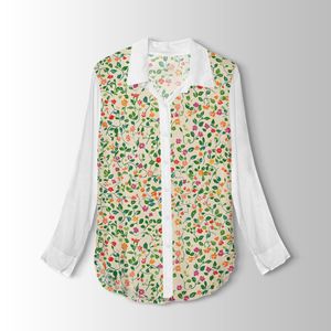 خرید آنلاین پارچه لباسی طرح دار پارچه الف مدل کرپ بوگاتی طرح گلدار کد 4011632