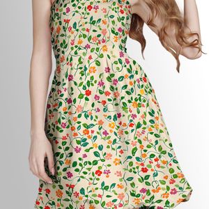 مشخصات پارچه لباسی طرح دار پارچه الف مدل کرپ بوگاتی طرح گلدار کد 4011632