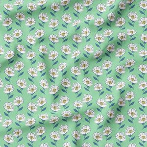 پارچه لباسی طرح دار پارچه الف مدل کرپ بوگاتی طرح گلدار کد 4011639