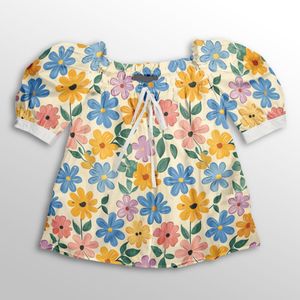 خرید انلاین پارچه لباسی طرح دار پارچه الف مدل کرپ بوگاتی طرح گلدار کد 4011669